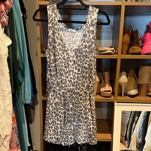Cherish Gray Leopard Print Romper
